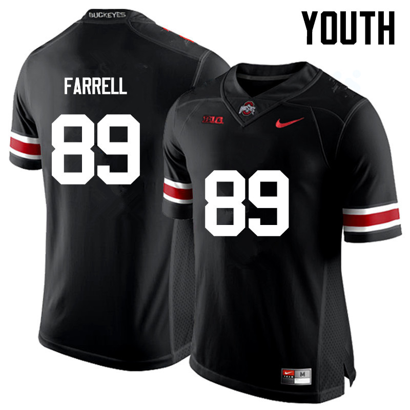 Youth Ohio State Buckeyes #89 Luke Farrell Black Game College Stitched Football Jersey 23JP048DB